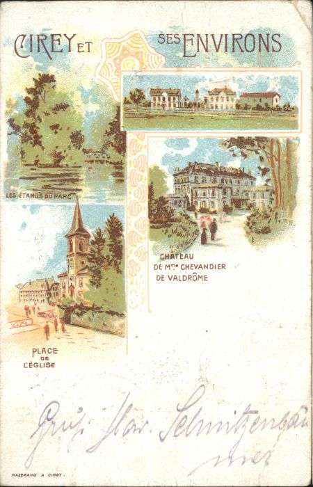 Cirey-sur-Vezouze Environs Chateau Place Eglise Etang Par