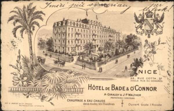 Nice Alpes Maritimes Nice Hotel Bade O'Connor