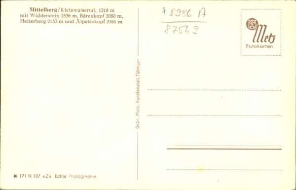 Mittelberg Kleinwalsertal Widderstein Bärenkopf Heiterberg – Bild 2