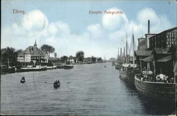 Elbing Elblag Dampfer Anlegestelle Schiff