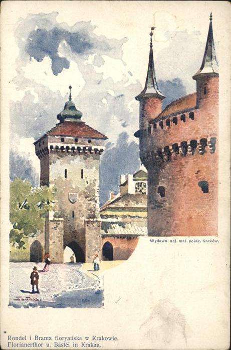 Krakau Krakow Florianerthor Bastei