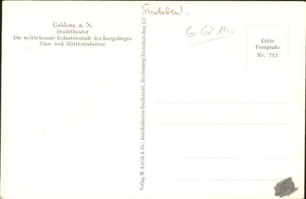 Gablonz Neisse Tschechien Stadttheater – Bild 2
