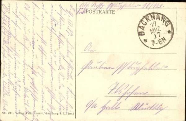 Sarrebourg Kriegsinfanterieregiment 24
1917 – Bild 2