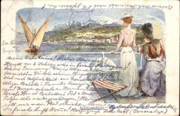 Evian-les-Bains Haute Savoie Aquarell
Panorama