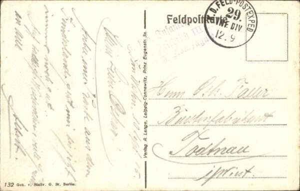 Beine Yonne Kriegsszene
Feldpostkarte – Bild 2