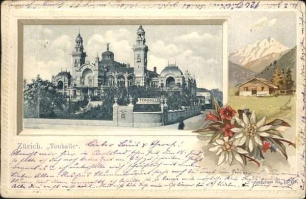 Zuerich Tonhalle Prägedruck