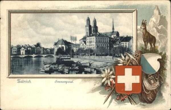 Zuerich Sonnenquai Schiff