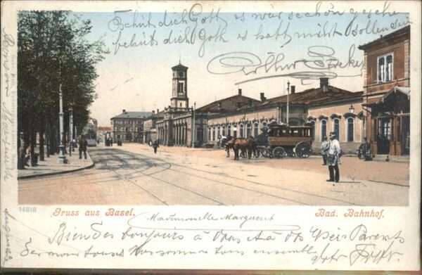 Basel BS Bahnhof Kutsche Strassenbahn
