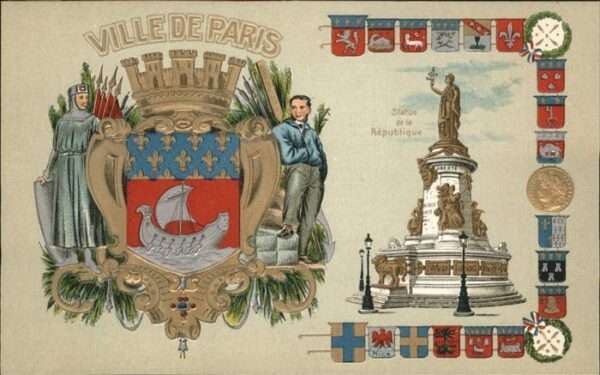 Paris Ville de Paris Wappen der Stadt, Statue