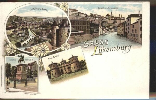 Luxemburg Luxembourg Gerbergasse Denkmal Kaiser Wilhelm II.,