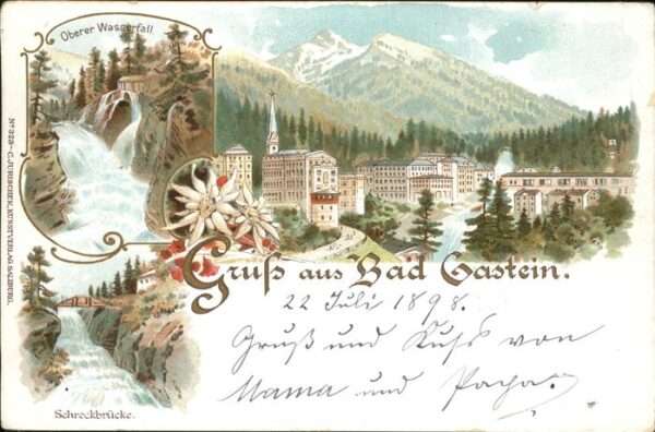 Bad Gastein Panorama Oberer Wasserfall Schreckbrück