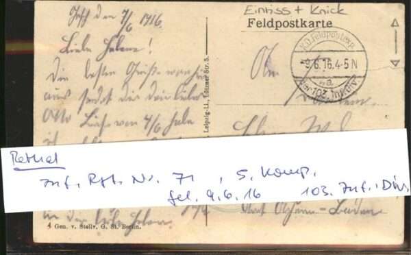 Rethel Ardennes Blick auf die zerstörte Stadt _ Feldpos – Bild 2