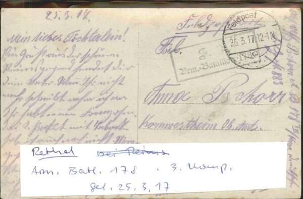 Rethel Ardennes Blick auf die zerst?rte Stadt _ Feldpos – Bild 2
