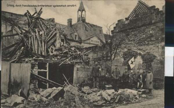 Crouy Aisne Artilleriefeuer Zerstörung