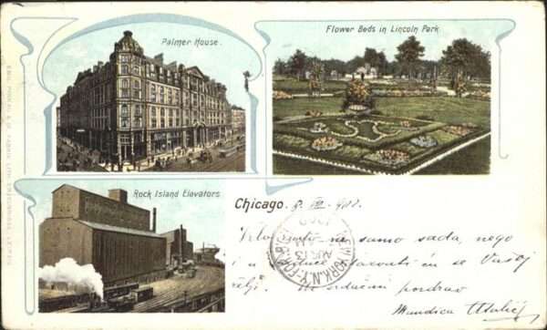 Chicago Illinois Palmer House Flower Beds Lincoln Park R