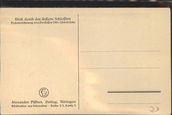 Ubbelohde Otto Federzeichnung Schlosstor – Bild 2