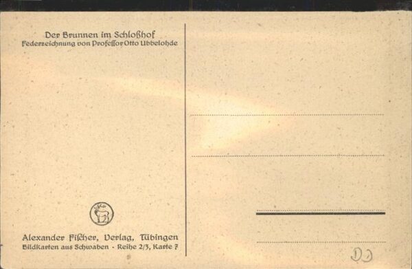 Ubbelohde Otto Brunnen im Schlosshof Federzeichnung – Bild 2