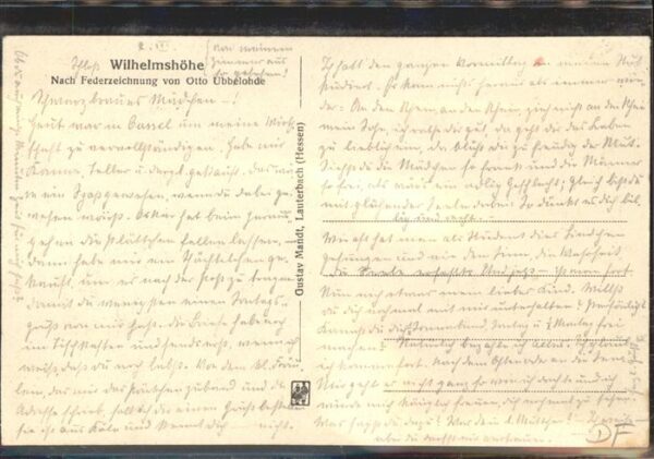 Ubbelohde Otto Wilhelmshöhe Federzeichnung – Bild 2