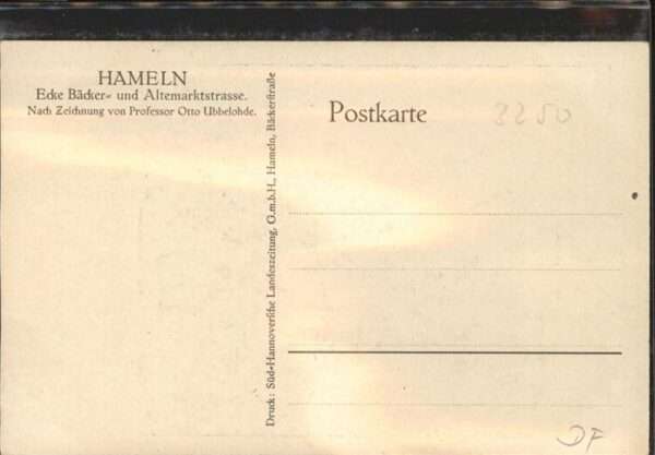 Ubbelohde Otto Hameln Ecke Bäcker Altenmarktstrasse – Bild 2