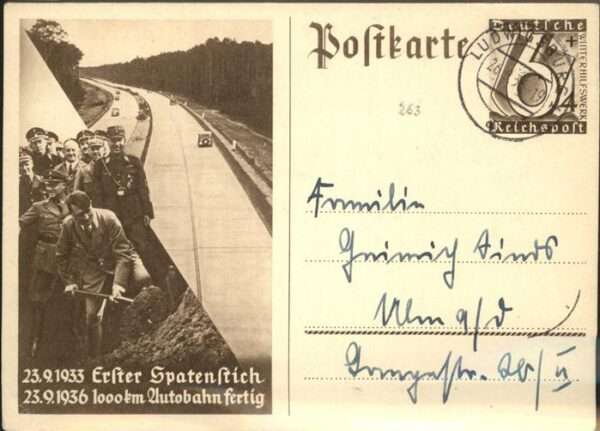 Hitler Adolf Erster Spatenstich Autobahn