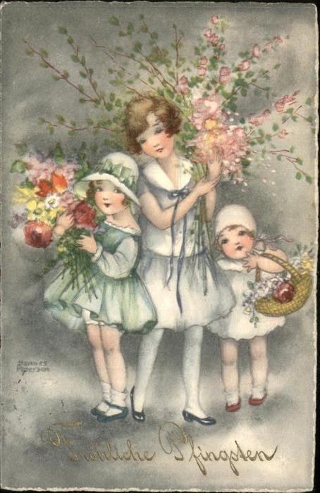 Petersen Hannes Pfingsten Kinder Blumen