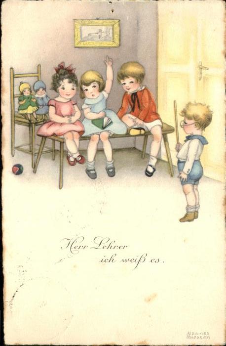 Petersen Hannes Kinder Schule Puppen