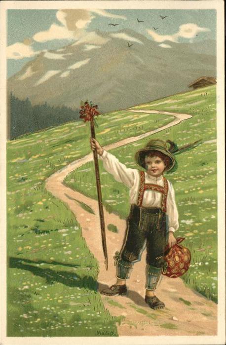 Mailick Nr. 5681 Kind wandern Bayern