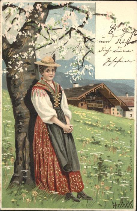 Mailick Erika Nr. 1058 Tracht Frau