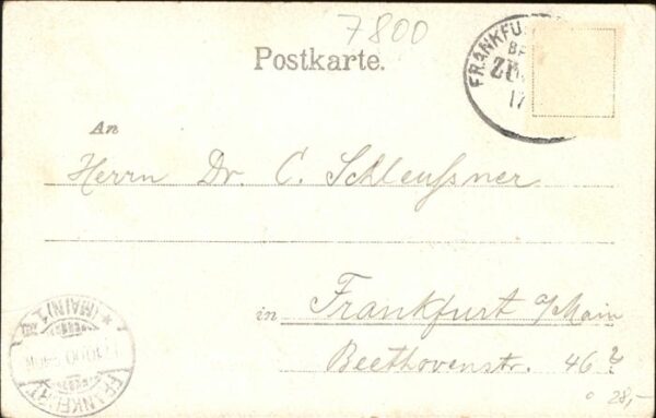 Lunakarte Nr. 1641 Freiburg i. B. Rathaus alte Univer – Bild 2