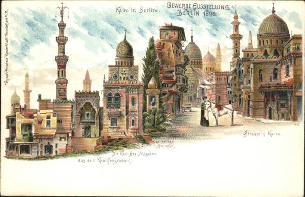 Ausstellung Gewerbe Berlin 1896 Kairo Kait-Bey-Moschee Khalifengräbern