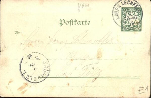 Ausstellung Industrie Muenchen 1898 Eingang Verlag-Glaser Nr. 2 – Bild 2