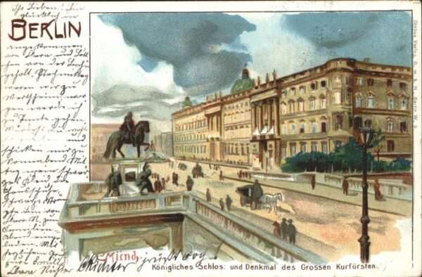 Muench C. Berlin Schloss Denkmal Grossen Kurfürst
