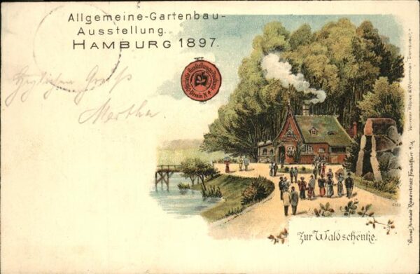 Ausstellung Gartenbau Hamburg 1897 Waldschenke