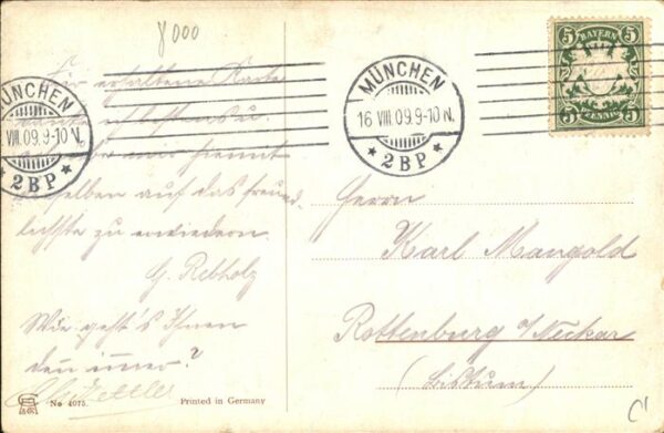 Moos Carl Kuenstlerlitho Münchner Kindl Rübe Brezel Bierkrug – Bild 2