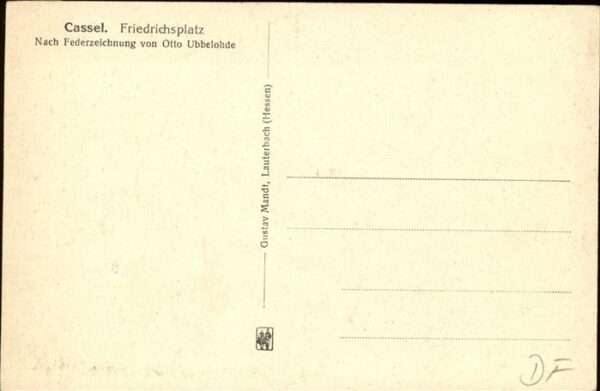 Ubbelohde Otto Federzeichnung Kassel Friedrichsplatz – Bild 2