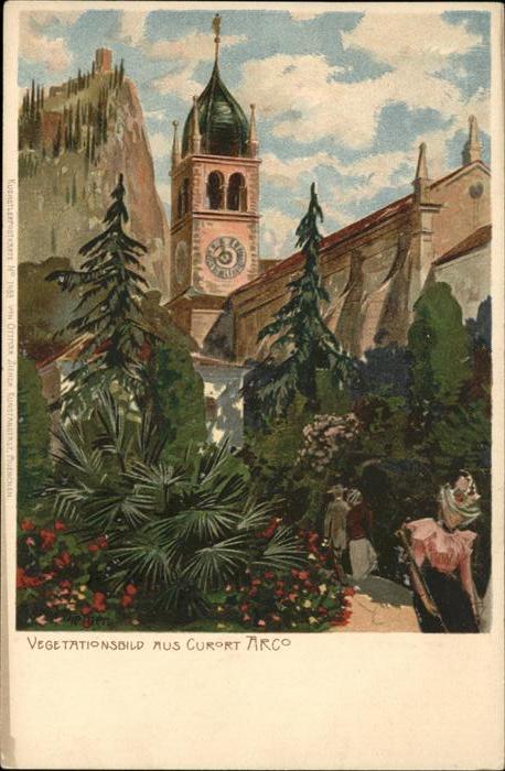 Diemer Zeno Litho Nr. 1489 Arco Vegetationsbild
