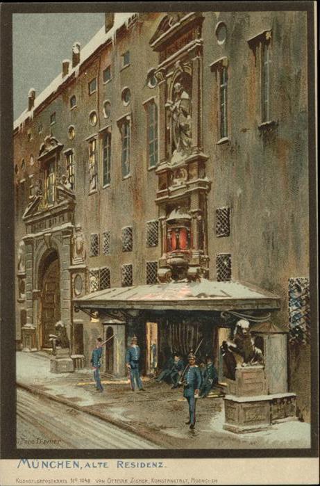 Diemer Zeno Litho Nr. 1048 München Alte Residenz