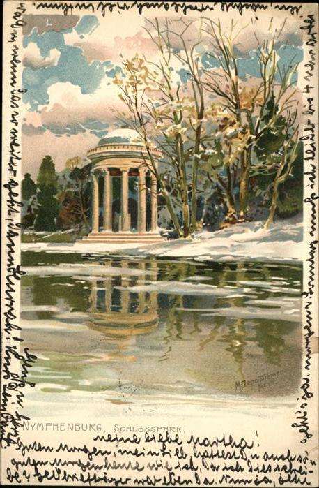 Diemer Zeno Litho Nr. 1978 Nymphenburg Schlosspark