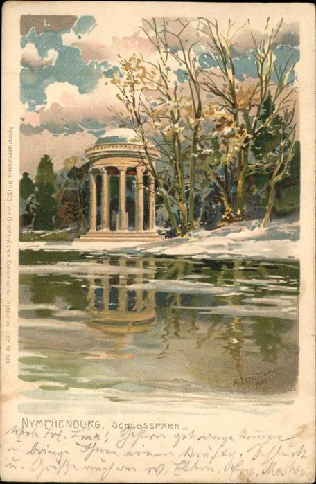 Diemer Zeno Litho Nr. 1978 Nymphenburg Schlosspark