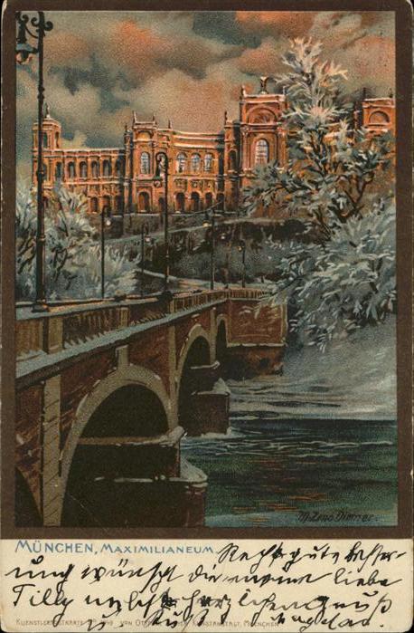 Diemer Zeno Litho Nr. 1049 München Maximilianeum