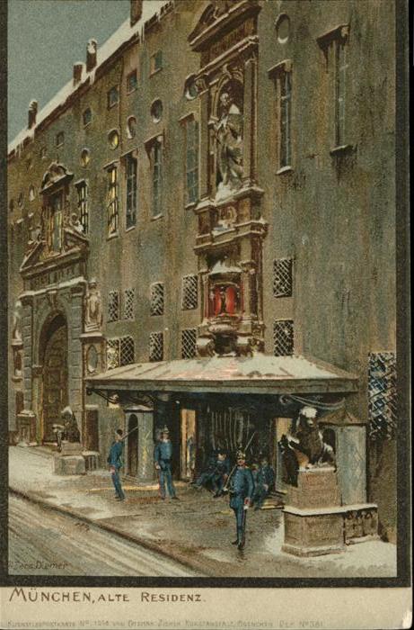 Diemer Zeno Litho Nr. 1048 München Alte Residenz