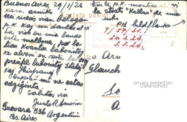 Buenos Aires Calle Callao Stempel auf AK – Bild 2