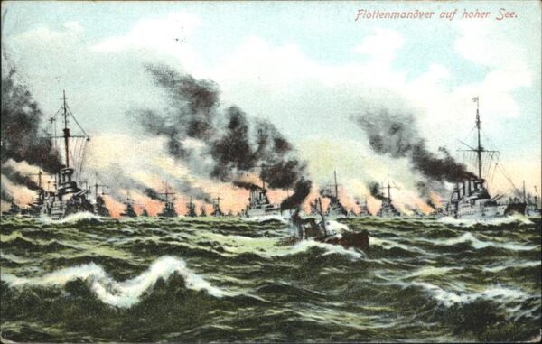 Schiffe Ships Navires Flottenmanöver aus See