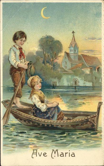 Gebete Ave Maria  Boot Mann Frau