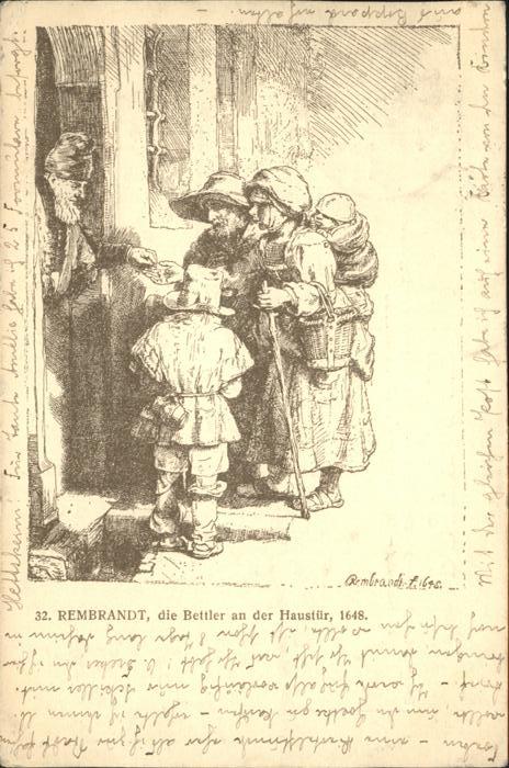 Rembrandt Bettler an der Haustür