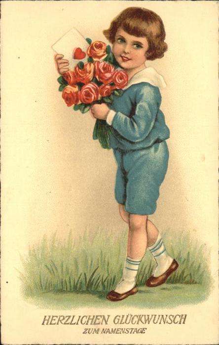 Namenstag Namenskarte Mädchen Rose