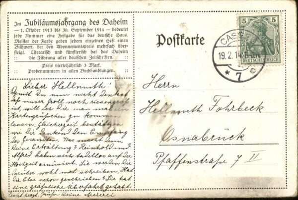 Kuenstlerkarte Ernst Liedermann Neues Blühn Am alten S – Bild 2
