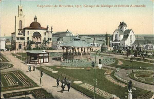 Exposition Bruxelles 1910 Kiosque Section Allemande