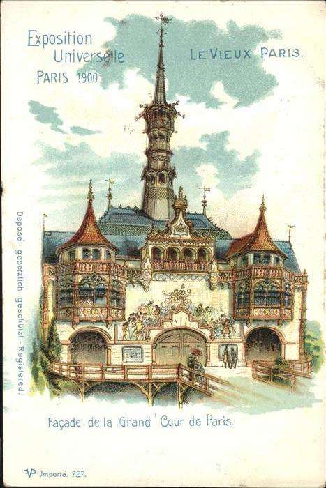 Exposition Universelle Paris 1900 Grand Cour de Paris