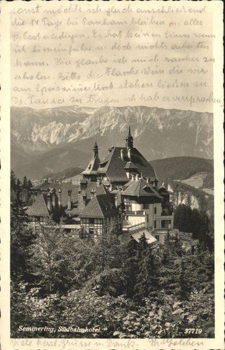 Semmering Niederoesterreich Südbahnhotel